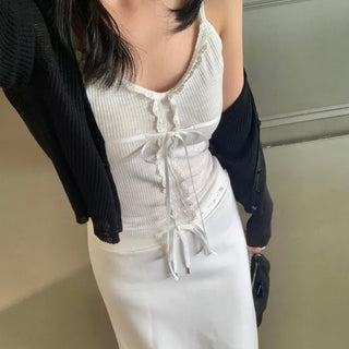 Gritel Lace Ribbon Sleeveless