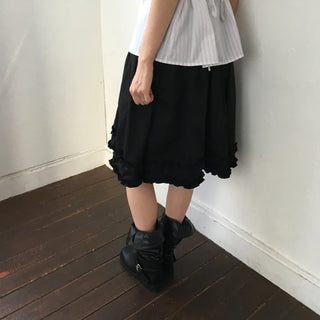 Double Frill Midi Skirt