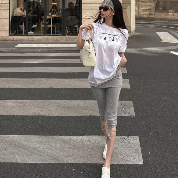 Layered Capri Leggings