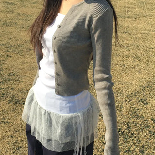 EP Slim Daily Ribbed Cardigan