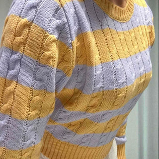 Regular Fit Striped Rib Long Sleeve Daily