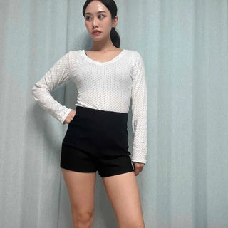 Pintuck Zipper Wide Daily Shorts