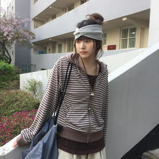 Summer Boucle Zip-up Hoodie