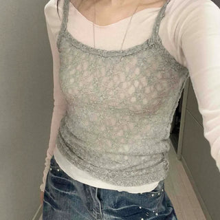 Strap Flower Slim Fit Daily Sleeveless