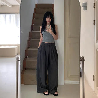 Iffu Belt Pintuck Slacks