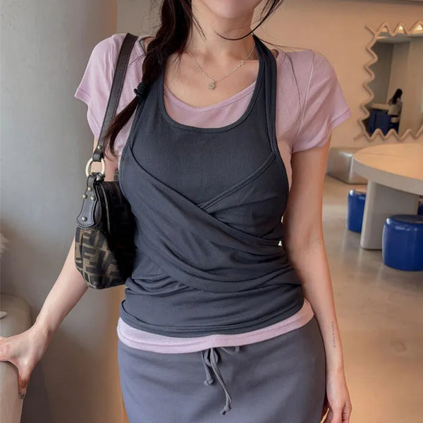 Judith Sleeveless T-shirt Set [85% Tencel]