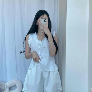 Frill Wide Loose Fit Daily Shorts
