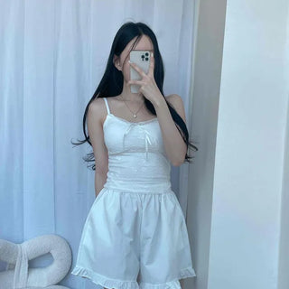 Ribbon Strap Fitted Flower Daily Sleeveless