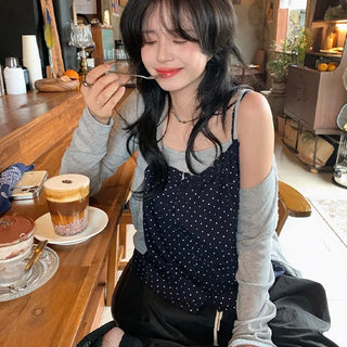 Harin Ribbed Long Sleeve Cardigan Layering Body Shape Correction Sal-anta Sun Protection Slim Fit Indoor Cardigan Spring Summer Transitional Season Autumn
