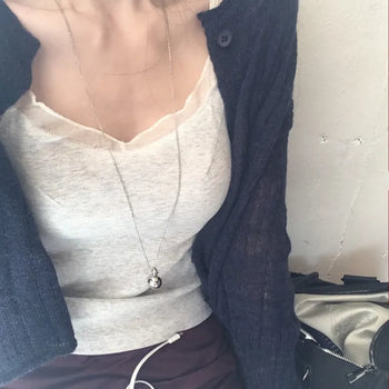 Ment Round Neck Cardigan for Spring/Autumn