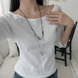 Nive Boat Neck Basic 3/4 Sleeve T-shirt