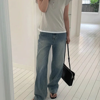 Dessert striped denim