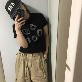 Rono Lettering Loose Fit Daily Short Sleeve T-shirt