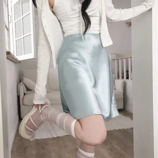 Siro satin mini skirt