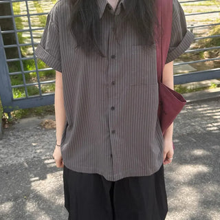 [Unisex] May Stripe Short Sleeve Shirt (2 colors)