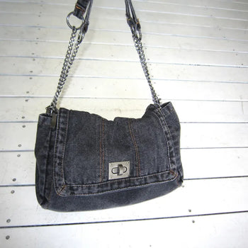 Denim chain bag