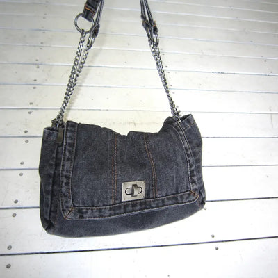 Denim chain bag