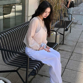 Loose-fit Wide Casual Daily Long Pants