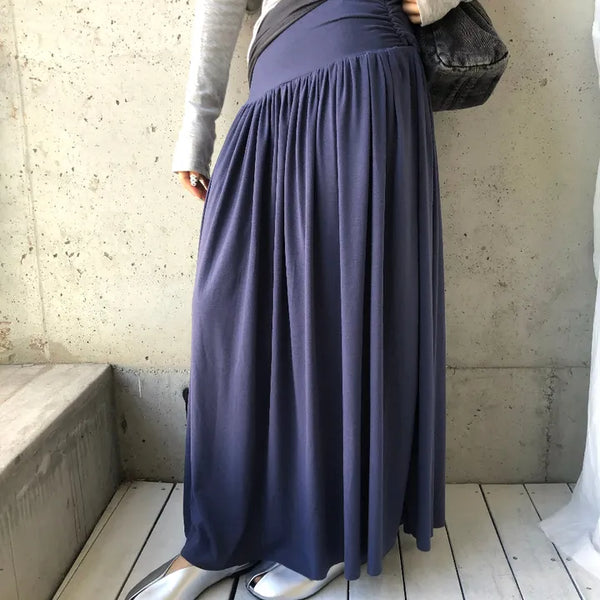 Shirred Maxi Skirt