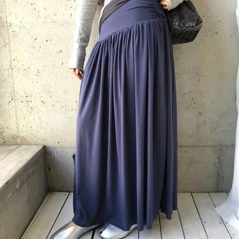Shirred Maxi Skirt