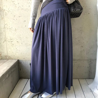 Shirred Maxi Skirt