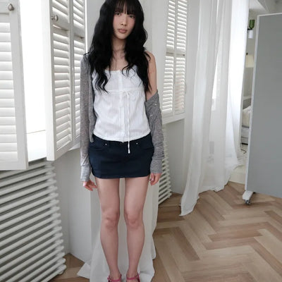 Back studded skirt pants (2 colors)