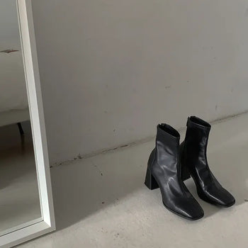 Matching ankle boots
