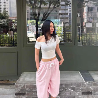 Slim Fit Plain Casual Short Sleeve T-shirt