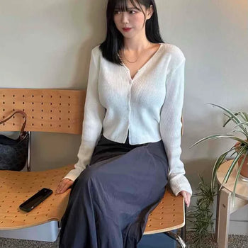 Drape Wrap A-Line Daily Long Skirt