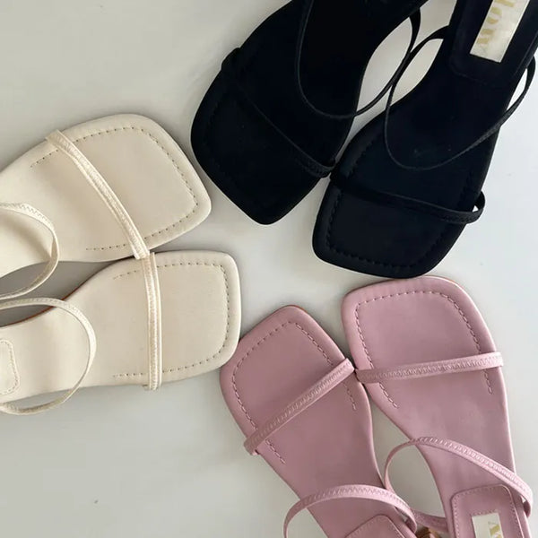 Kumen strap sandal heels [6CM]