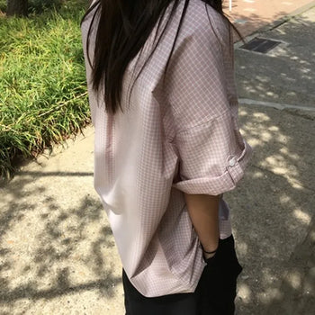 *Unisex* Blur Short Sleeve Check Shirt