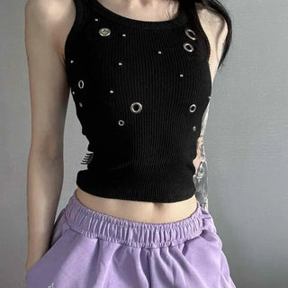 Eyelet Slim Fit Daily Sleeveless