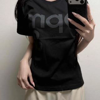 Oversized Lettering Casual Daily Short Sleeve T-shirt