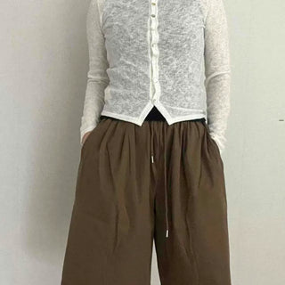 String Wide Loose Fit Daily Shorts