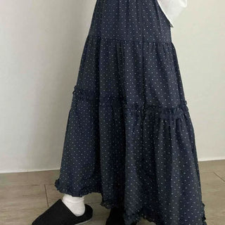Dot A-line Daily Long Skirt