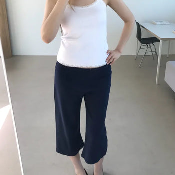 ribbed capri pants