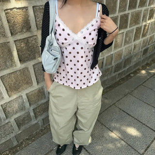 Lace Dot Sleeveless