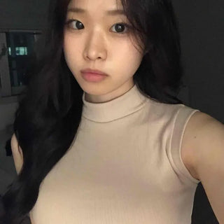 Slim Fit Plain Fitted Daily Sleeveless