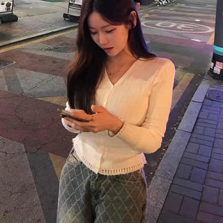 Washed Diamond Wide Loose Fit Daily Long Pants