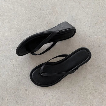 New Stock ◈5cm◈ Wedge Flipflops Slippers Platform Mules Summer Heightincreasing Platform Heels Swimwear Bikini Vacation Holiday Flipflops Shoes ds1110