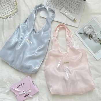 Summer Fairy Glow Satin Shoulder Bag  / Daily Y2K Hobo Bag Mini Bag Bag