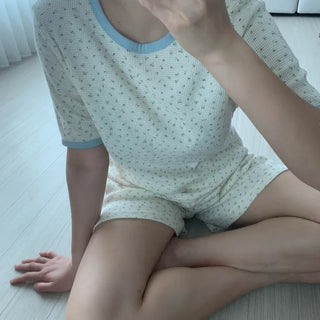 Waffle Flower Pajamas Short Sleeve Set