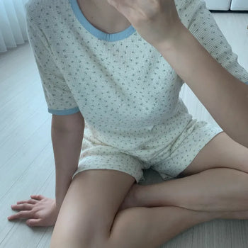 Waffle Flower Pajamas Short Sleeve Set