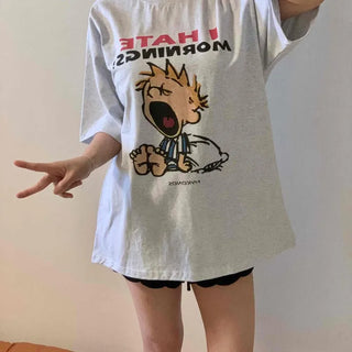 Graphic Lettering Loose Fit Short Sleeve T-shirt