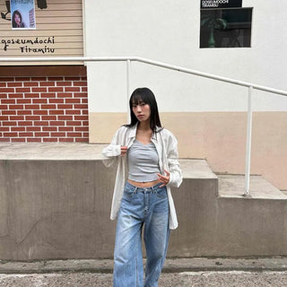 Oversized Striped Button Long Sleeve Daily Shirt
