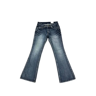 *Low-rise* ashen low-rise bootcut denim pants - Ashen Low-rise Bootcut Denim Pants