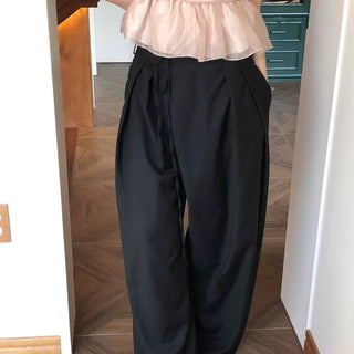 Pintuck Button Wide Fit Daily Slacks