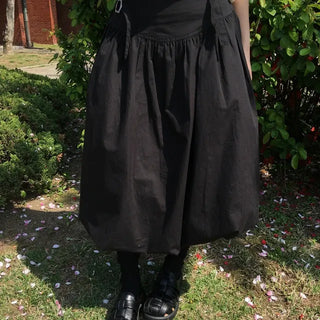 *Muand* Buckle Balloon Long Skirt