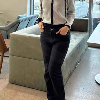 Washed Button Bootcut Regular Fit Daily Long Pants