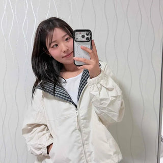 Zipper Shirred Hooded Loose Fit Long Sleeve Jumper